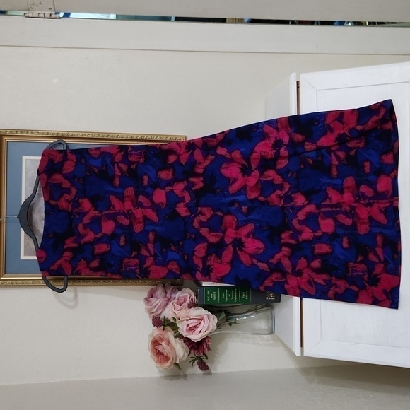 Faux Wrap Waterfall Detail Career Formal Dress Brunch Bridal Shower - Picture 9 of 11